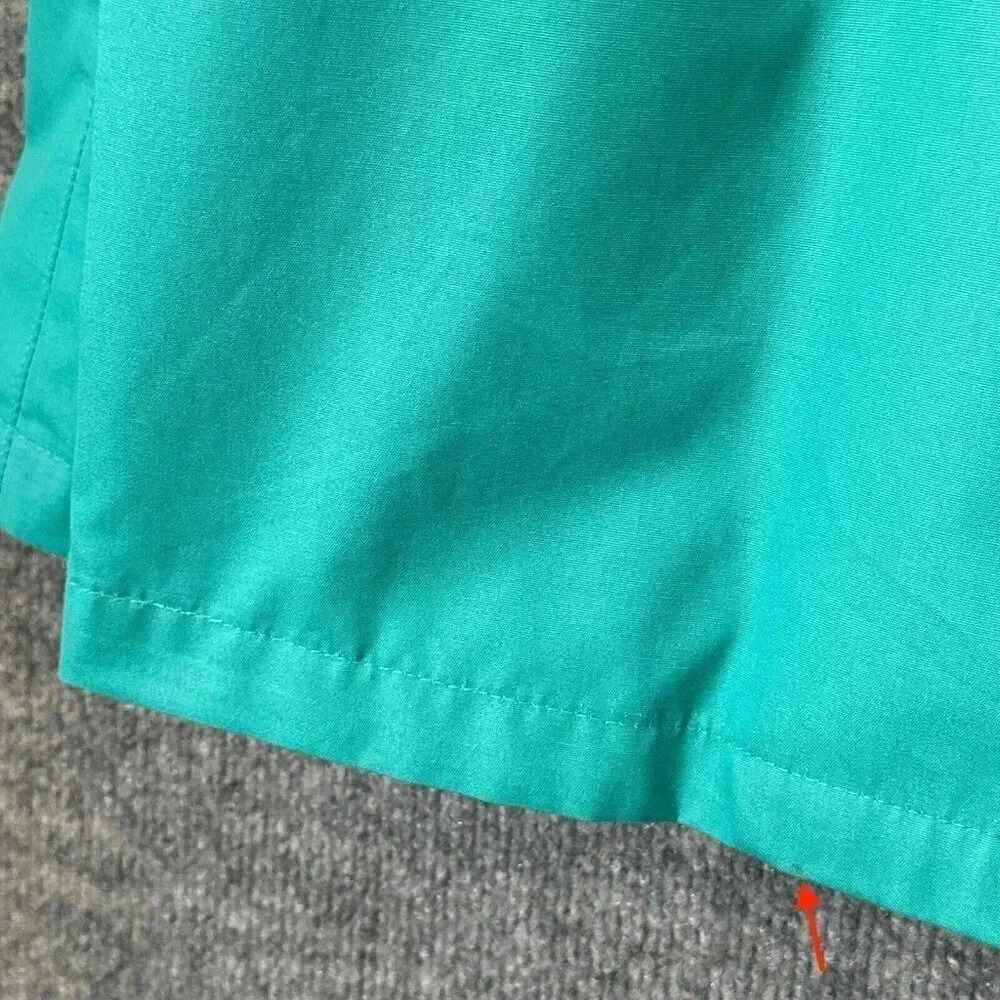 Vintage London Fog Trench Coat Womens L / 14 Teal Bold Double Breasted Jacket - Picture 11 of 16